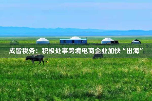 成皆税务：积极处事跨境电商企业加快“出海”