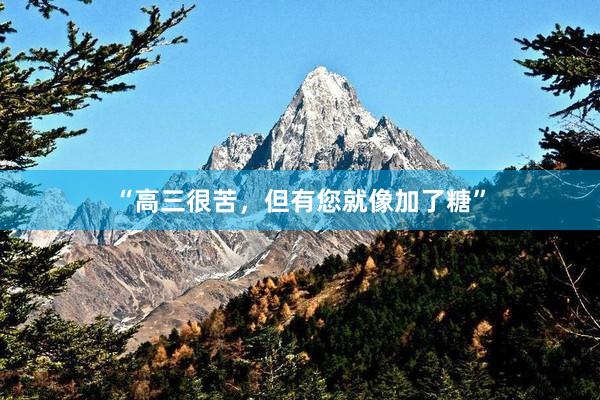 “高三很苦，但有您就像加了糖”