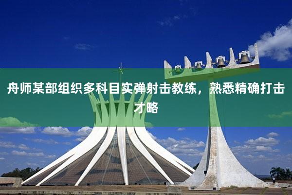 舟师某部组织多科目实弹射击教练，熟悉精确打击才略