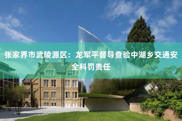张家界市武陵源区：龙军平督导查验中湖乡交通安全科罚责任