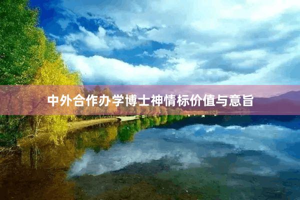 中外合作办学博士神情标价值与意旨